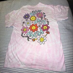 A Lab “Better days Ahead” Pink Tie Dye T Shirt Medium‎ GUC